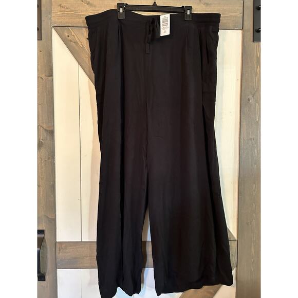 torrid Pants - TORRID WOMEN'S BLACK GAUZE ELASTIC WAIST CULOTTE WIDE LEG PANT Sz 3 3X